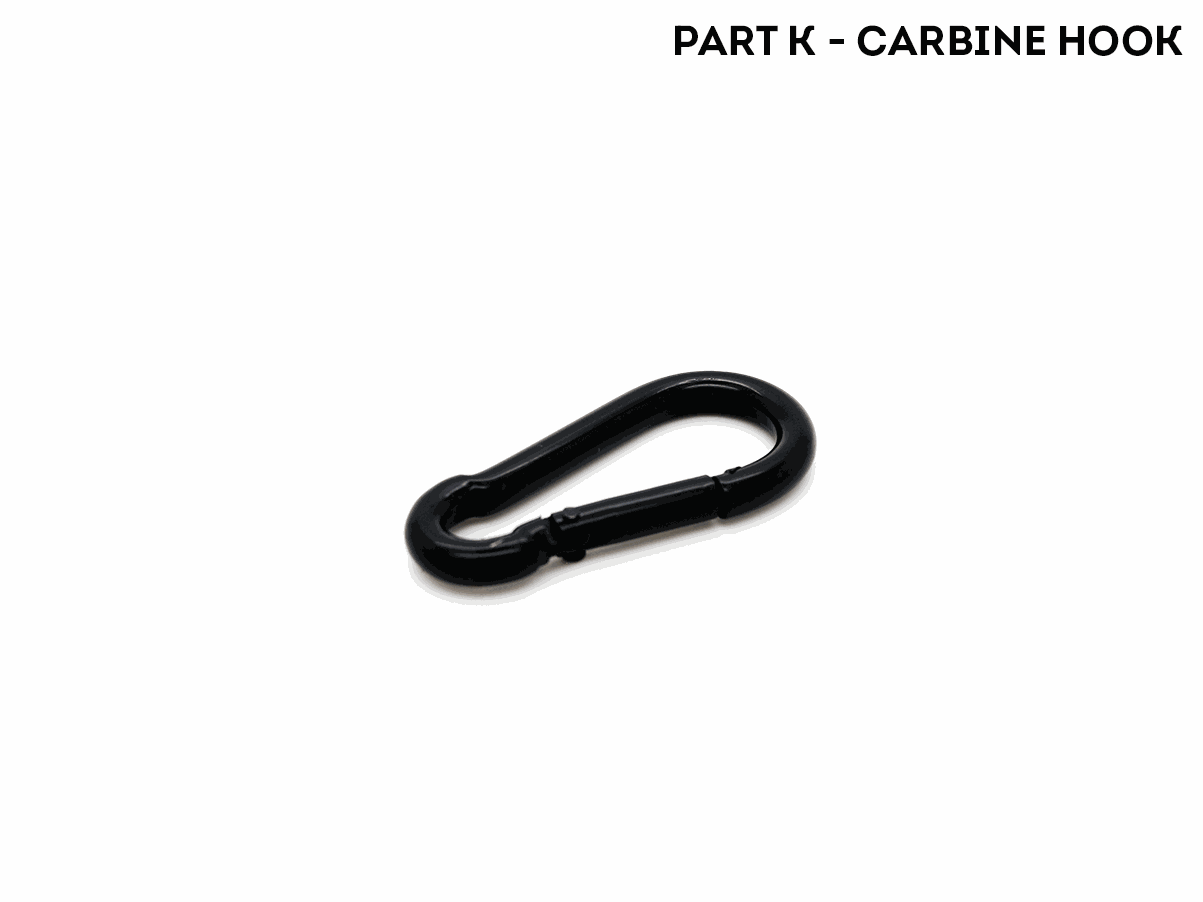 Carbine hook for OpenGoaaal football goal spare parts.