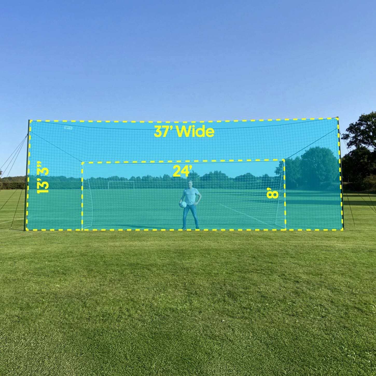 Open Goaaal® Baliza de Futebol 3-em-1 Treinador - REGULATION