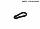 Carbine hook for OpenGoaaal football goal spare parts.